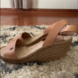 Tory Burch cross ankle strap wedge sandals